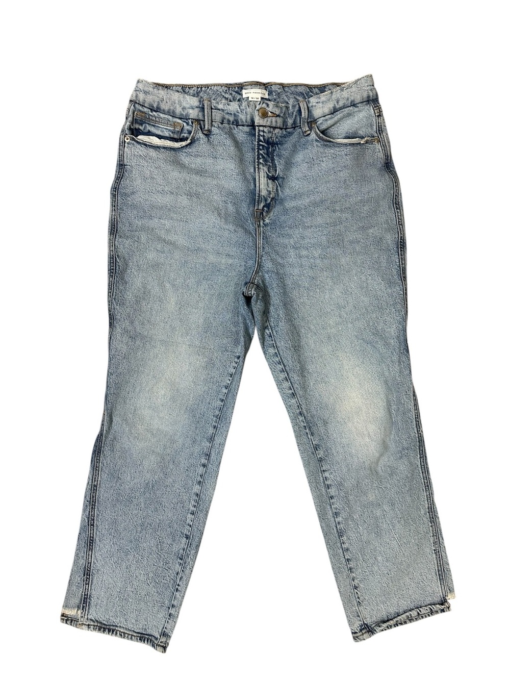 Good American Light Wash Straight Leg Jeans
